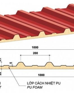 Tấm lợp tôn Austnam H-APU2 6 SÓNG/H-ADPU2 6 SÓNG